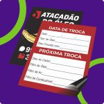 Etiqueta Troca de Oleo Dupla Face